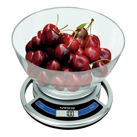 Balanza De Cocina Digital Con Bowl Alimentos 5kg Winco W7500 Plateado 5 Kg