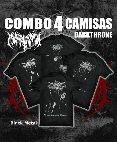 COMBO 4 CAMISETAS DARKTHRONE - comprar online