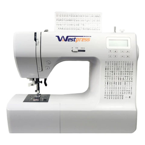 Maquina de Costura Portatil 200 Pontos para Tecidos Leves, Medios e Pesados WEST-50100 Bivolt - Westpress