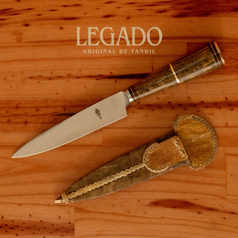 Cuchillo Madera con division de bronce - comprar online
