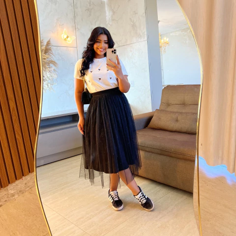 Saia de tule brilho - comprar online