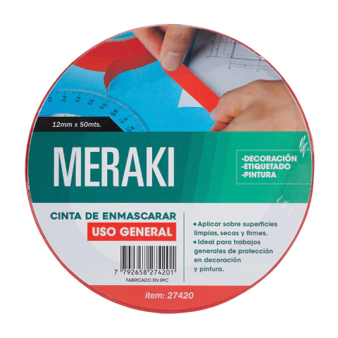 Cinta enmascarar Rojo 12mm x 50mts x 120mic - comprar online