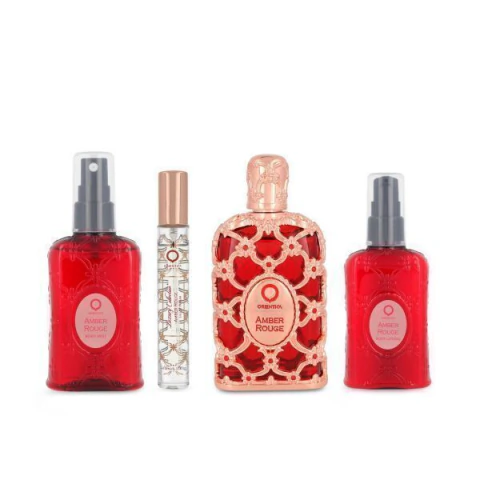 SET ORIENTICA AMBER ROUGE 4 PZS.