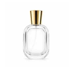 Vidro Amber 50ml Transparente para Perfumaria Fina com Válvula Ouro