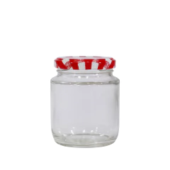 Pote de Vidro Belém 240ml (1uni) com Tampa Xadrez