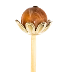 Vareta Bolinha Mármore Ouro/ Caramelo - comprar online