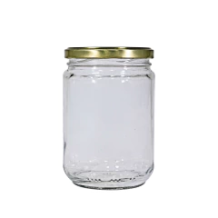 Pote de Vidro Berlim 600ml (1uni) com Tampa Dourada - comprar online