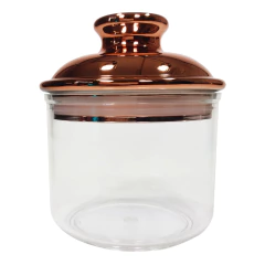 Pote de Acrílico com Tampa Cobre - comprar online