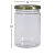 Pote de Vidro Berlim 300ml (1uni) com Tampa Dourada