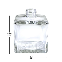 Vidro Cubo Sem Tampa 350ml