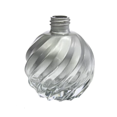 Vidro Torcido 250ml Prata Sem Tampa