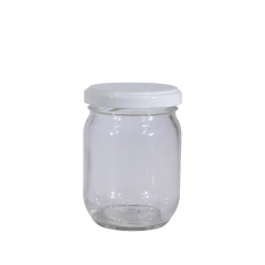 Pote de Vidro Conserva 200ml (1uni) com Tampa Branca - comprar online