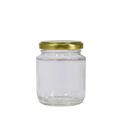 Pote de Vidro Belém 240ml (1uni) com Tampa Ouro - comprar online