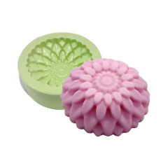 Molde Silicone 01 Cavidade Crisântemo Estilizado