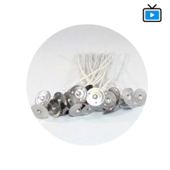 Pavio com 18cm c/Ilhos c/Cobre (10un)