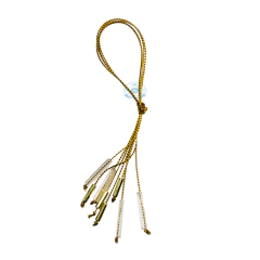 Enfeite Tubinhos Fio Ouro (1un)