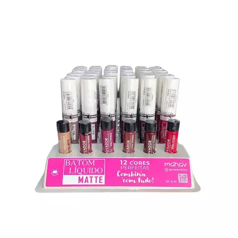 Batom Liquido Matte 12 Cores Perfeitas - Mahav
