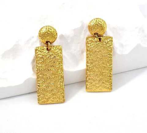 Par de aros círculos y rectángulos