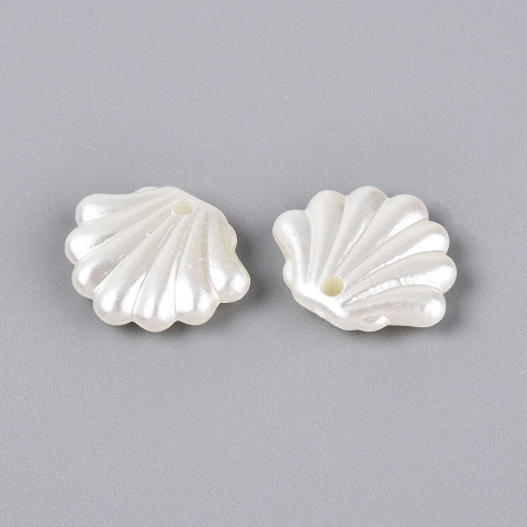 Colgantes de ostra de plastico 15,5 x 19mm por 20 unidades
