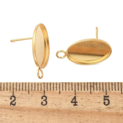 Par de matrices 14X10mm para aros goldfilled oro 18k