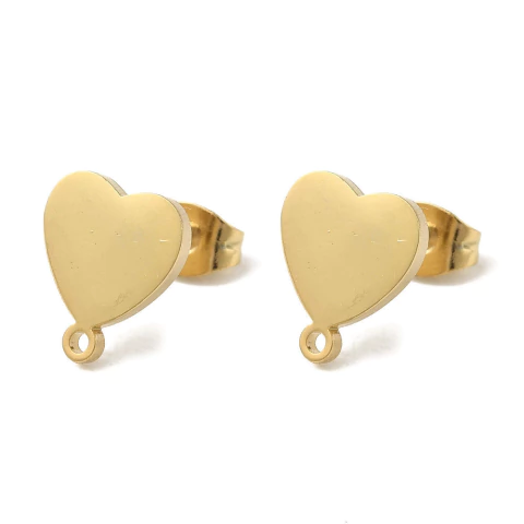Ganchos para aros corazones de acero (precio por par)