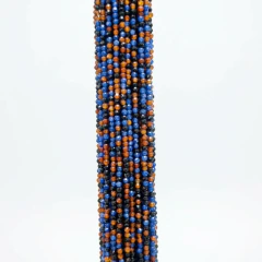 Tira de zirconia cúbica 2mm multicolor intercalado