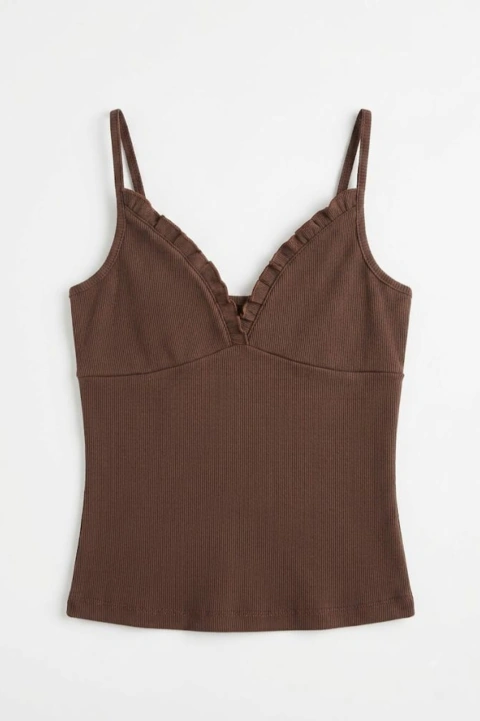 9045. Top morley escote fruncido