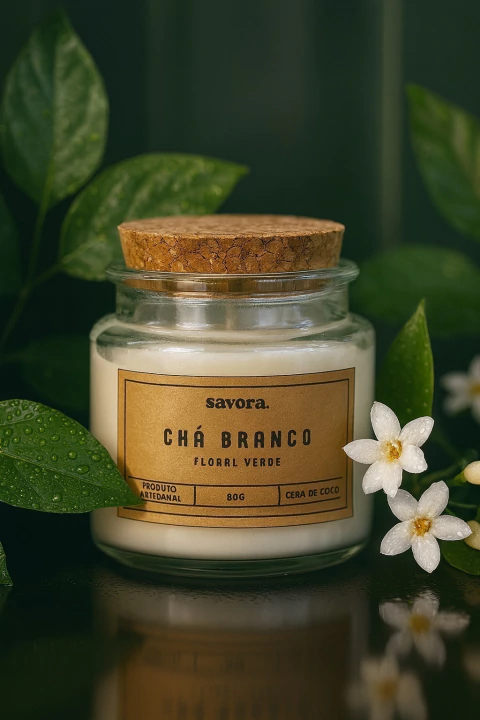 Vela Aromática | Chá Branco | 80g