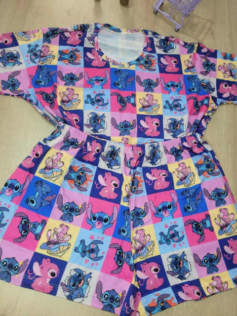 Babydoll manguinha stitch quadrinhos G
