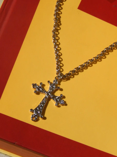 Corrente Cruz Maxi Prateada