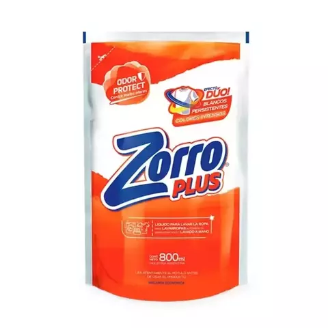 Jabón Líquido ZORRO Plus DP 800ml - comprar online