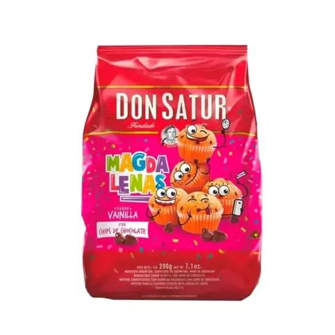 Magdalenas DON SATUR con chips de chocolate x 200g