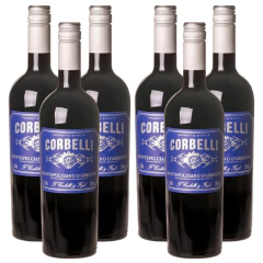 Kit 6 Vinho Tinto Italiano Corbelli Montepulciano 750ml