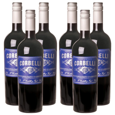 Kit 6 Vinho Tinto Italiano Corbelli Montepulciano 750ml
