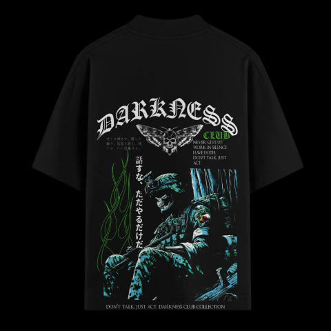 DARKNESS CLUB "NÃO FALE, APENAS AJA" SOLDIER OVERSIZED | VERSÃO 2026