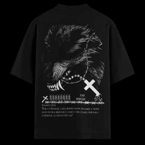 Darkness Wolf X Salmos 139:12 Oversized
