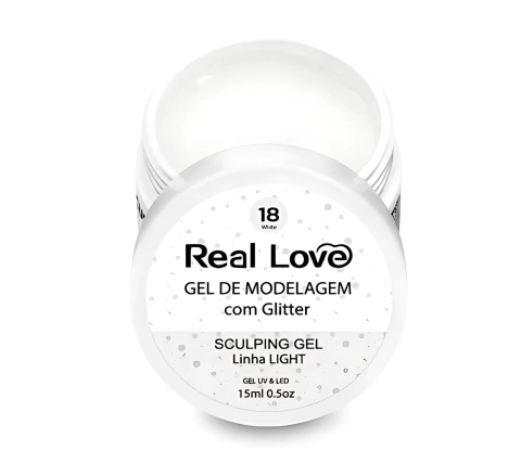 GEL REAL LOVE COM GLITTER COR 18 - comprar online