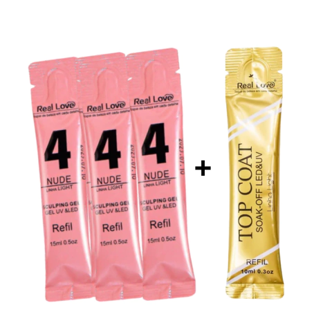 KIT 3 SACHE REAL LOVE 4 + SACHE TOP COAT - comprar online