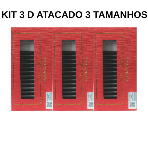 KIT ATACADO 3D - 3 TAMANHOS