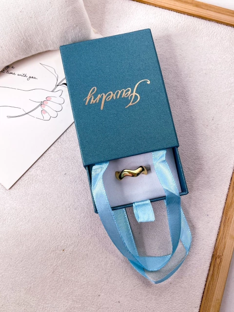 CAIXINHA PARA PRESENTE JOIAS BIJUTERIAS 7X9 FECHO GAVETA JEWELRY VERDE CINTILANTE