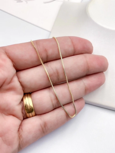 COLAR FOLHEADO A OURO - VENEZIANA 60CM PARA PERSONALIZAR (SEM PINGENTE)