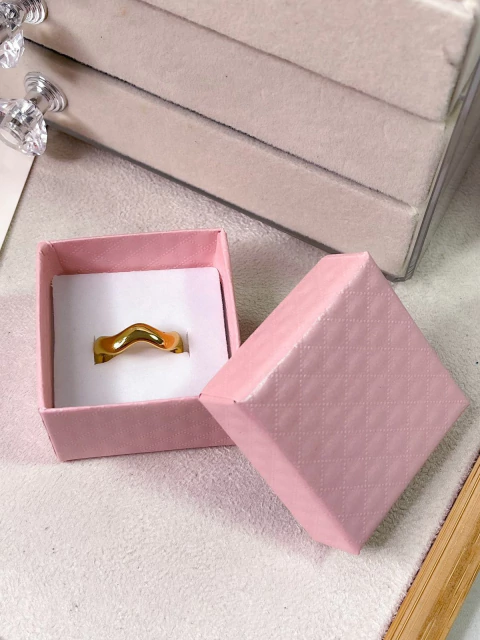 CAIXINHA PARA PRESENTE BRINCO E ANEL 5X5 ROSA