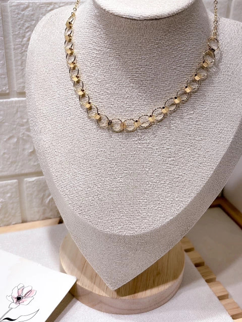 COLAR FOLHEADO OURO - ELOS