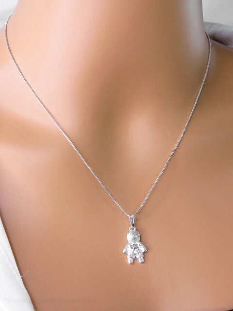 COLAR FOLHEADO A PRATA - CORRENTE VENEZIANA FILHO CORAÇÃO ZIRCONIA