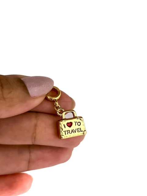 BERLOQUE BANHADO A OURO E VERNIZ ITALIANO - MALA VIAGEM