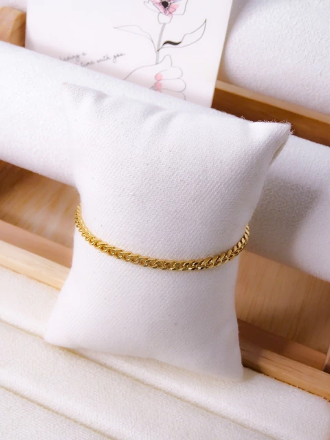 PULSEIRA CORRENTARIA GRUMET LINHA PREMIUM - VERNIZ ITALIANO (15+5cm)