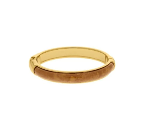 BRACELETE OURO COM CARAMELO MESCLADO 68MM - VERNIZ ITALIANO