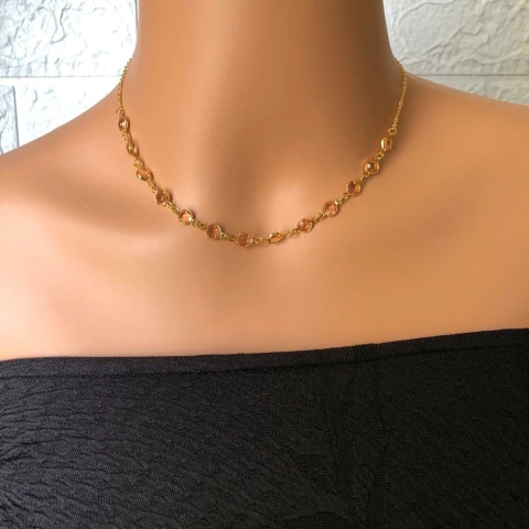 CHOKER FOLHEADA A OURO - TIFANY ROSE