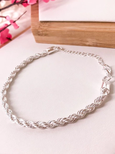 PULSEIRA FOLHEADA OURO 4MM - CORDÃO BAIANO