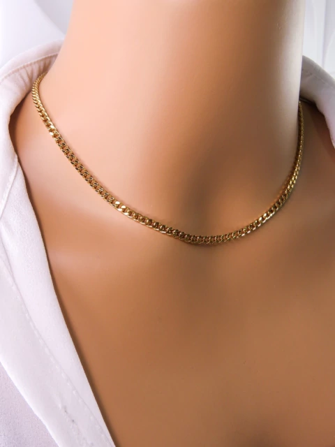 COLAR CORRENTARIA GRUMET LINHA PREMIUM - VERNIZ ITALIANO (40+5cm)